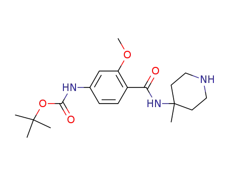 tert-butyl 3-methoxy-4-(4-methylpiperidin-4-ylcarbamoyl)phenylcarbamate