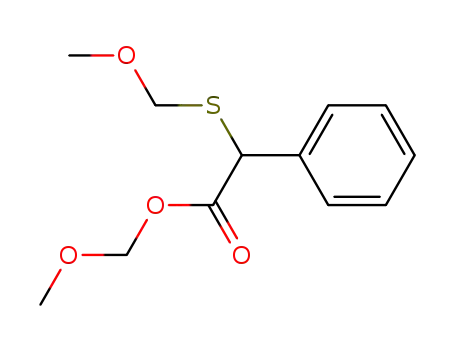 Molecular Structure of 61677-79-0 (Benzeneacetic acid, a-[(methoxymethyl)thio]-, methoxymethyl ester)