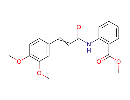 Molecular Structure of 53902-20-8 (Benzoic acid, 2-[[3-(3,4-diMethoxyphenyl)-1-oxo-2-propenyl]aMino]-, Methyl ester)