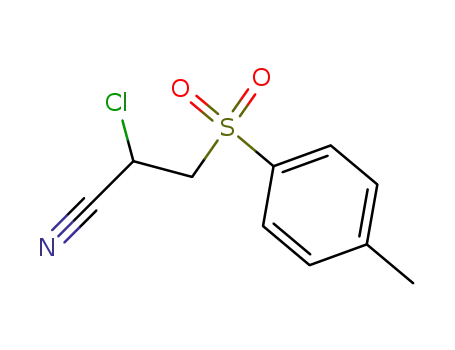 Molecular Structure of 1424-47-1 (2-chloro-3-[(4-methylphenyl)sulfonyl]propanenitrile)