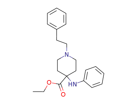 4-Piperidinecarboxylic acid, 4-(phenylamino)-1-(2-phenylethyl)-, ethyl
ester