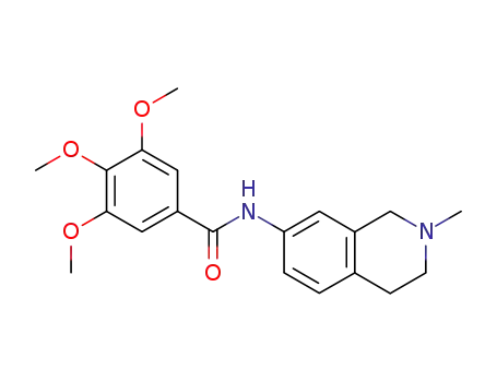 Molecular Structure of 37481-34-8 (3,4,5-Trimethoxy-N-(1,2,3,4-tetrahydro-2-methylisoquinolin-7-yl)benzamide)