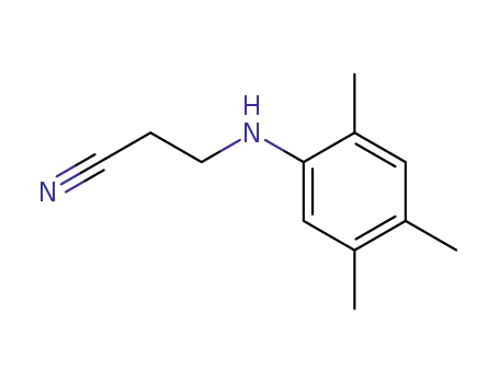 Molecular Structure of 63734-47-4 (Propanenitrile, 3-[(2,4,5-trimethylphenyl)amino]-)