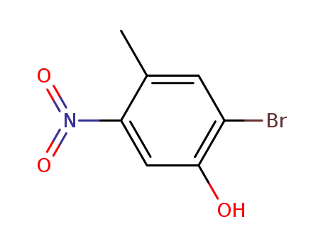 Molecular Structure of 103448-24-4 (2-bromo-4-methyl-5-nitrophenol)