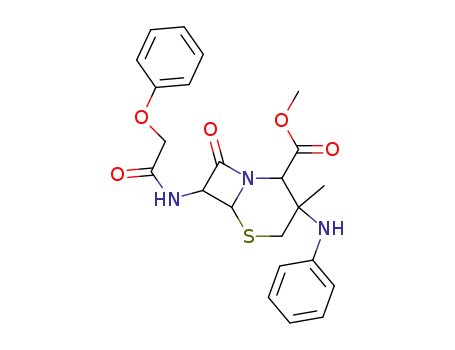 methyl 3-methyl-3-anilino-7-(2-phenoxyacetamido)cepham-4-carboxylate