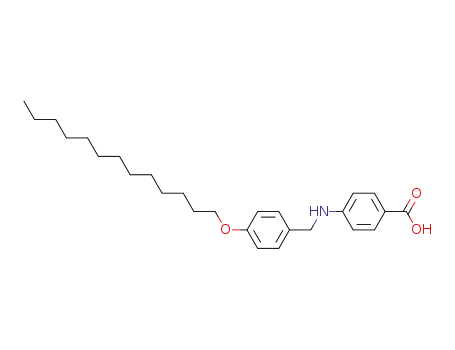 Molecular Structure of 61439-66-5 (Benzoic acid, 4-[[[4-(tridecyloxy)phenyl]methyl]amino]-)