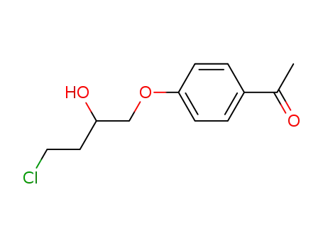 Molecular Structure of 59748-11-7 (Ethanone, 1-[4-(4-chloro-2-hydroxybutoxy)phenyl]-)