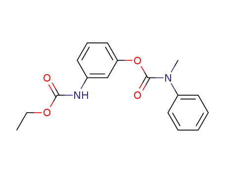 Molecular Structure of 21177-71-9 (Carbamic acid, methylphenyl-, 3-[(ethoxycarbonyl)amino]phenyl ester)