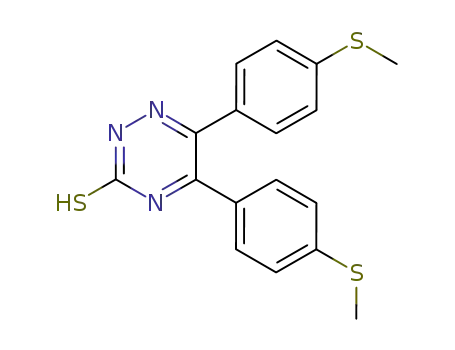 Molecular Structure of 59663-47-7 (1,2,4-Triazine-3(2H)-thione, 5,6-bis[4-(methylthio)phenyl]-)