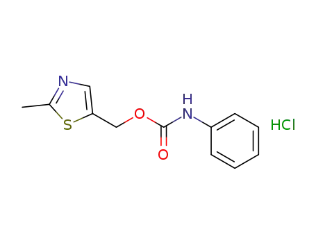 Molecular Structure of 60628-45-7 ((2-methyl-1,3-thiazol-5-yl)methyl phenylcarbamate hydrochloride)