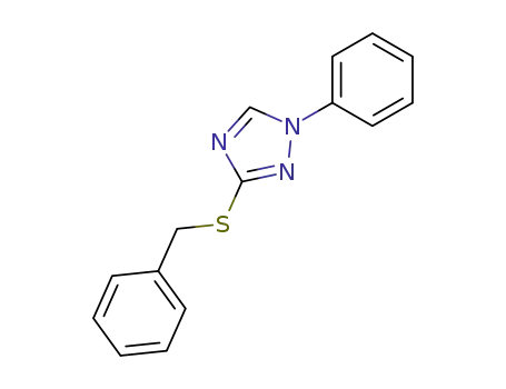 Molecular Structure of 31879-15-9 (3-(benzylsulfanyl)-1-phenyl-1H-1,2,4-triazole)