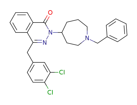 Molecular Structure of 110406-77-4 (2-(1-benzylazepan-4-yl)-4-(3,4-dichlorobenzyl)phthalazin-1(2H)-one)