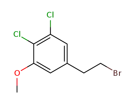 Molecular Structure of 63001-42-3 (Benzene, 5-(2-bromoethyl)-1,2-dichloro-3-methoxy-)