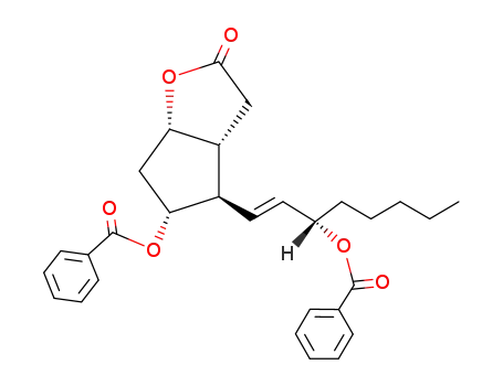 (3'S)-3α,5α-Dihydroxy-2β-(3'-hydroxy-trans-1'-octenyl)cyclopentane-1α-acetic acid γ-lactone 3,3'-dibenzoate