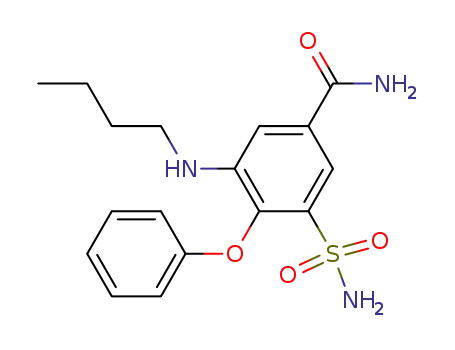 Molecular Structure of 28395-09-7 (Benzamide, 3-(aminosulfonyl)-5-(butylamino)-4-phenoxy-)