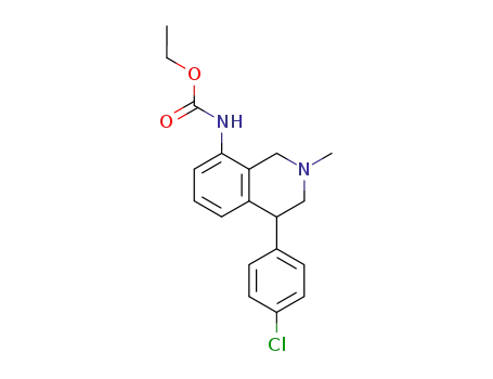 Molecular Structure of 89845-16-9 (Carbamic acid,
[4-(4-chlorophenyl)-1,2,3,4-tetrahydro-2-methyl-8-isoquinolinyl]-, ethyl
ester)