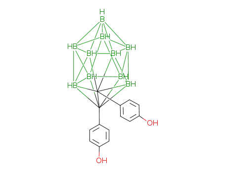 Molecular Structure of 31177-92-1 (1,2-Bis-(4-hydroxyphenyl)-o-carborane)