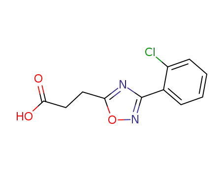 Molecular Structure of 728024-51-9 (3-[3-(2-CHLOROPHENYL)-1,2,4-OXADIAZOL-5-YL]PROPANOIC ACID)