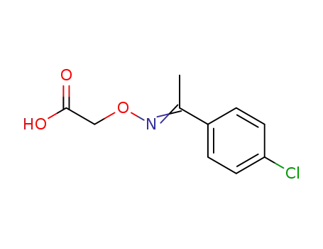Molecular Structure of 28191-75-5 (2-({[1-(4-chlorophenyl)ethylidene]amino}oxy)acetic acid)