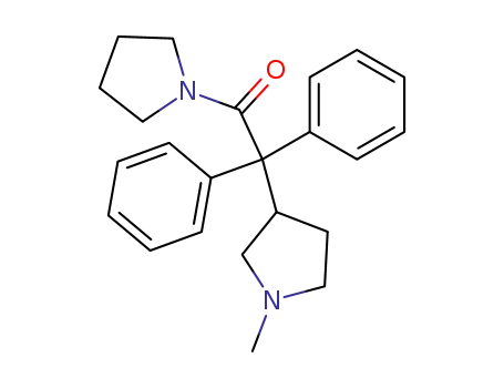 Molecular Structure of 60483-41-2 (1-[(1-methyl-pyrrolidin-3-yl)-diphenyl-acetyl]-pyrrolidine)