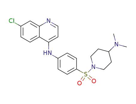 Molecular Structure of 59528-74-4 (4-Piperidinamine,
1-[[4-[(7-chloro-4-quinolinyl)amino]phenyl]sulfonyl]-N,N-dimethyl-)