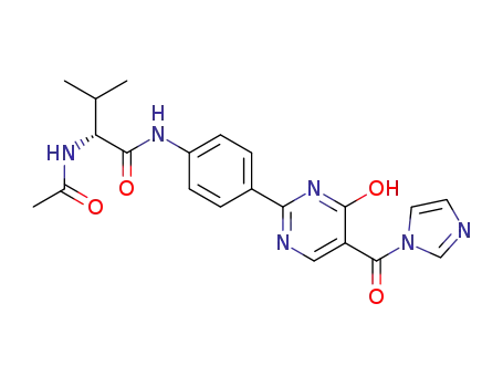 Molecular Structure of 76718-63-3 (2-[4-(N-acetyl-D-valylamino)phenyl]-4-hydroxy-5-pyrimidine carboxylic acid imidazolide)