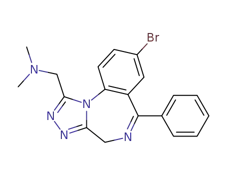 Molecular Structure of 72874-42-1 (8-bromo-1-[(dimethylamino)methyl]-6-phenyl-4H-s-triazolo-[4,3-a][1,4]benzodiazepine)