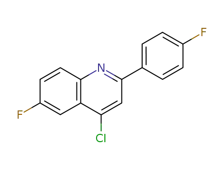 Molecular Structure of 103914-50-7 (4-chloro-6-fluoro-2-(4-fluorophenyl)quinoline)