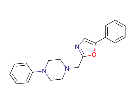 Molecular Structure of 65385-19-5 (Piperazine, 1-phenyl-4-[(5-phenyl-2-oxazolyl)methyl]-)
