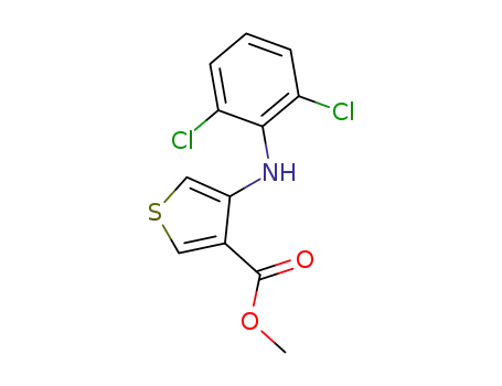 Molecular Structure of 72888-20-1 (4-(2,6-Dichloroanilino)-3-thiophenecarboxylic Acid Methyl Ester)