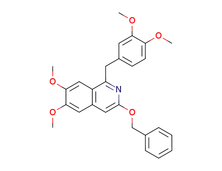 Molecular Structure of 42047-59-6 (Isoquinoline,
1-[(3,4-dimethoxyphenyl)methyl]-6,7-dimethoxy-3-(phenylmethoxy)-)