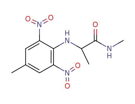 Molecular Structure of 25272-41-7 (2-(4-methyl-2,6-dinitroanilino)-N-methylpropionamide)