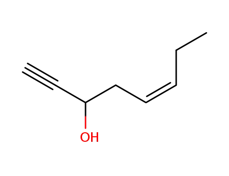 Molecular Structure of 37619-62-8 ((±)-(Z)-5-octen-1-yn-3-ol)