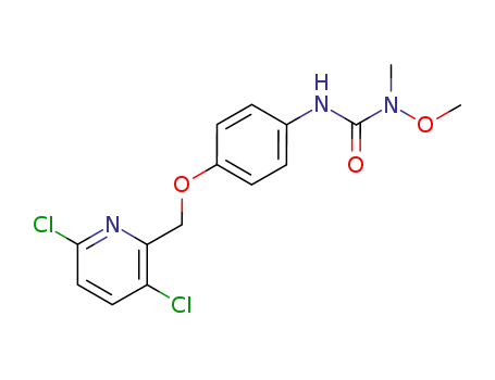 Molecular Structure of 58804-01-6 (Urea,
N'-[4-[(3,6-dichloro-2-pyridinyl)methoxy]phenyl]-N-methoxy-N-methyl-)