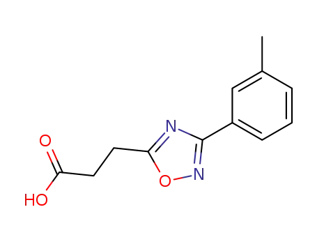 Molecular Structure of 94192-16-2 (3-[3-(3-methylphenyl)-1,2,4-oxadiazol-5-yl]propanoic acid)