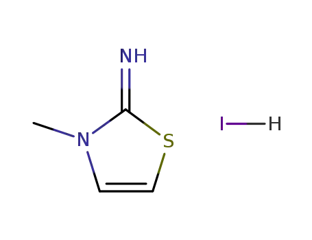 Molecular Structure of 56010-23-2 (3-METHYL-1,3-THIAZOL-2(3H)-IMINE HYDROIODIDE)