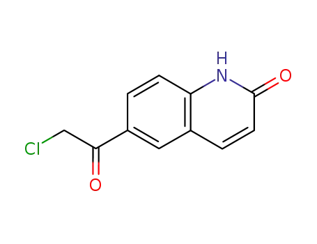 Molecular Structure of 80834-83-9 (2(1H)-Quinolinone, 6-(chloroacetyl)-)