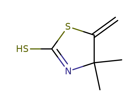 Molecular Structure of 58417-84-8 (2-Thiazolidinethione, 4,4-dimethyl-5-methylene-)
