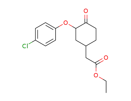 3-(4-chlorophenoxy)-4-oxocyclohexylacetic acid ethyl ester