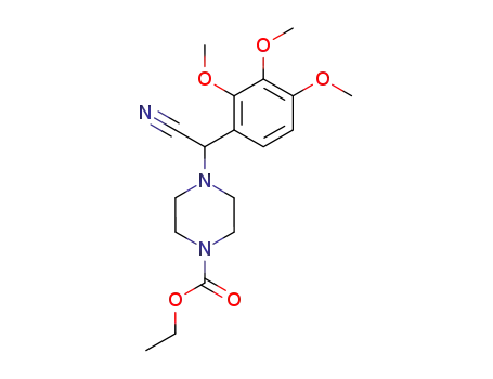 4-[cyano-(2,3,4-trimethoxy-phenyl)-methyl]-piperazine-1-carboxylic acid ethyl ester