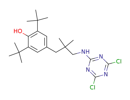 Phenol,
4-[3-[(4,6-dichloro-1,3,5-triazin-2-yl)amino]-2,2-dimethylpropyl]-2,6-bis(
1,1-dimethylethyl)-