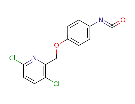 Molecular Structure of 58804-00-5 (Pyridine, 3,6-dichloro-2-[(4-isocyanatophenoxy)methyl]-)