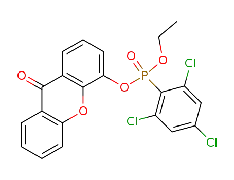 Molecular Structure of 80553-23-7 (O-ethyl O-(xanthen-9-one-4-yl) (2,4,6-trichlorophenyl)phosphonate)