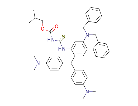 Molecular Structure of 64071-98-3 (4-dibenzylamino-2-(N'-isobutoxycarbonylthioureido)-4',4-bis-(dimethylamino)triphenylmethane)
