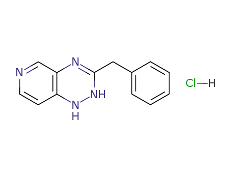 Molecular Structure of 55242-76-7 (Pyrido[3,4-e]-1,2,4-triazine, 1,2-dihydro-3-(phenylmethyl)-,
monohydrochloride)