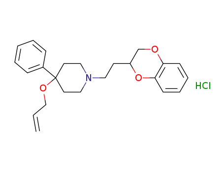 Molecular Structure of 69635-16-1 (2-[2-(4-allyloxy-4-phenylpiperidino)-ethyl]-1,4-benzodioxan hydrochloride)