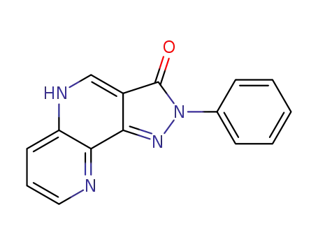 Molecular Structure of 92972-61-7 (3H-Pyrazolo[4,3-c][1,5]naphthyridin-3-one, 2,5-dihydro-2-phenyl-)