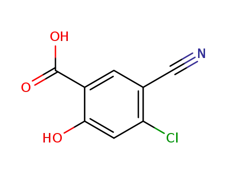 Molecular Structure of 55488-82-9 (Benzoic acid, 4-chloro-5-cyano-2-hydroxy-)