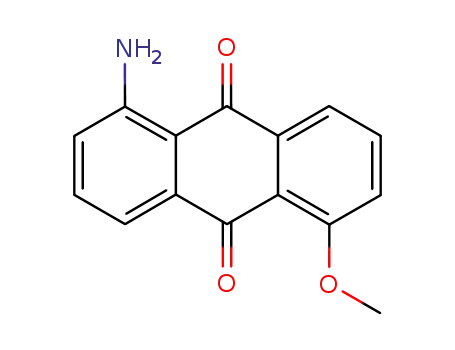 Molecular Structure of 17734-85-9 (9,10-Anthracenedione, 1-amino-5-methoxy-)