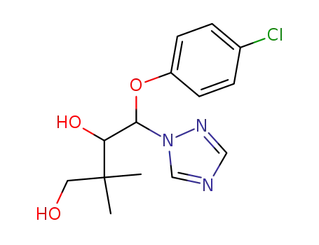 Molecular Structure of 72699-18-4 (4-(4-chlorophenoxy)-2,2-dimethyl-4-(1H-1,2,4-triazol-1-yl)butane-1,3-diol)